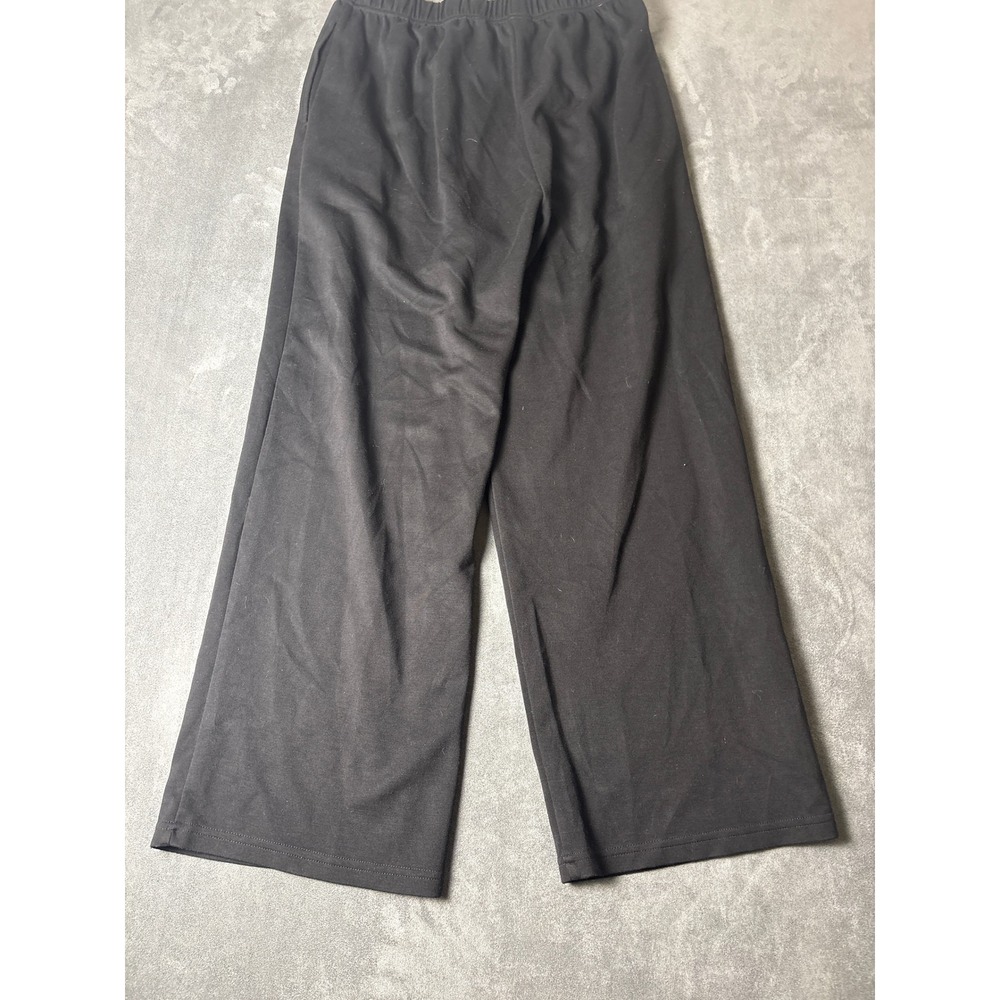 SOFT Black Wide Leg Lounge Pants High Waist Elastic Relaxed Fit XL